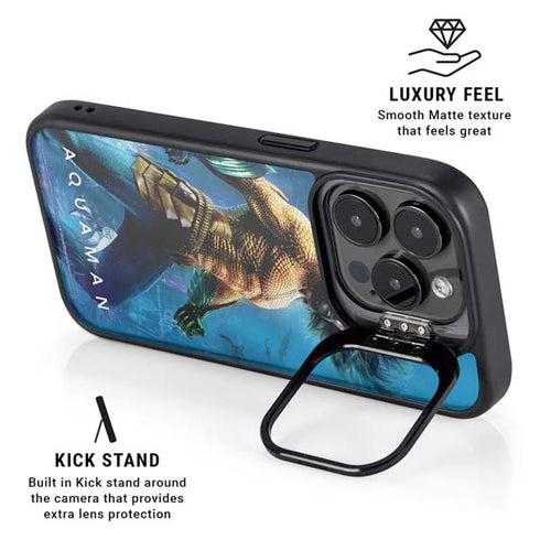 DC Comics Aquaman Movie Arthur Curry Poster iPhone 14 Pro Kickstand Case